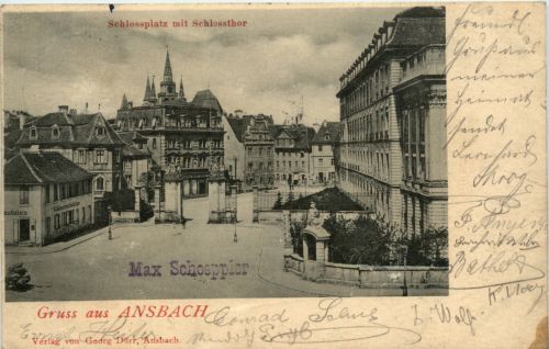 Gruss aus Ansbach - Schlossplatz