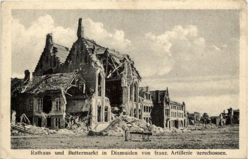 Dixmuiden - Zerschossene Häuser