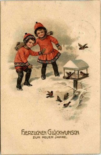 Herzlichen Glückwunsch zum neuen Jahre - Kinder