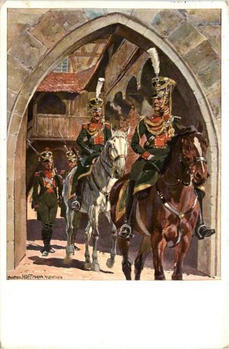 K. B. Gendarmerie 1813 - Künstlerkarte Anton Hoffmann