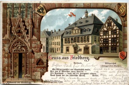 Gruss aus Friedberg - Litho