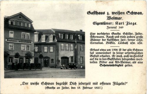 Weimar - Gasthaus zum weissen Schwan