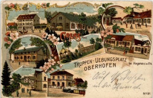 Truppenübungsplatz Oberhofen bei Hagenau - Litho