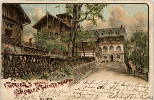 Gruss vom Grossen Winterberg - Litho