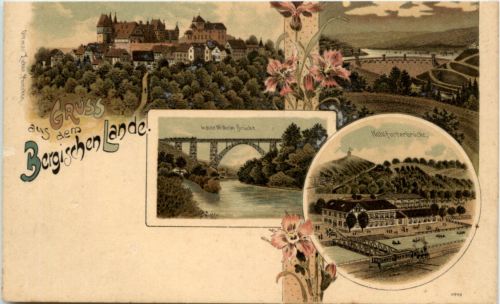 Gruss aus dem Bergischen Land - Litho