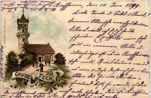 Gruss von der Teck - Litho