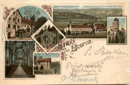 Gruss aus Beuron - Litho