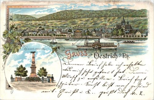 Gruss aus Oestrich - Litho