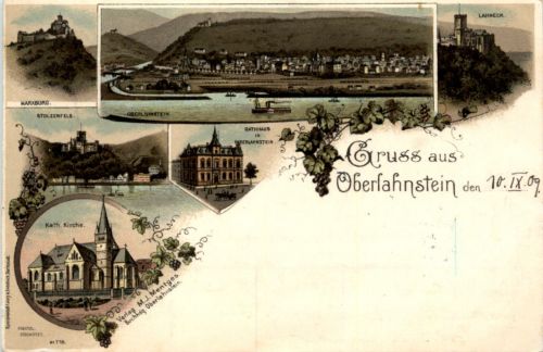 Gruss aus Oberlahnstein - Litho