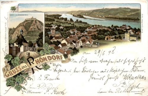Gruss aus Rhöndorf - Litho