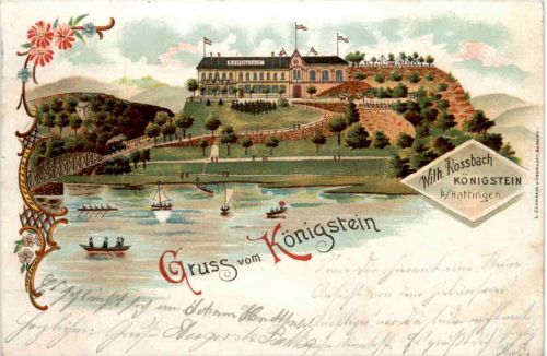 Gruss aus Königstein bei Hattingen - Litho