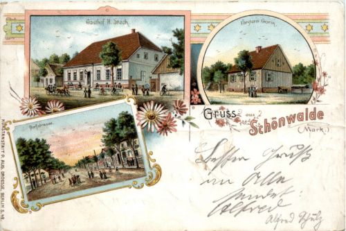 Gruss aus Schönwaldeg - Litho