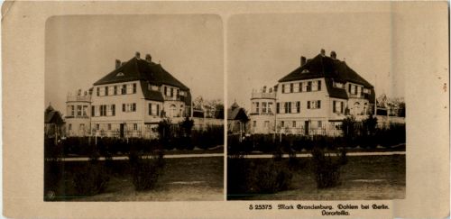 Dahlem bei Berlin - Vorortvilla - Stereokarte