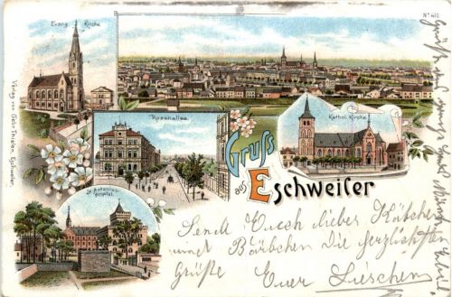 Gruss aus Eschweiler - Litho