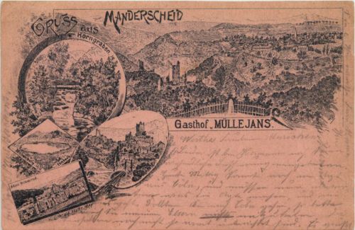 Gruss aus Manderscheid - Litho