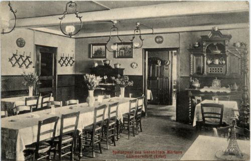 Lammersdorf - Speisesaal des Bahnhotels Mertens