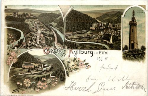 Gruss aus Kyllburg - Litho