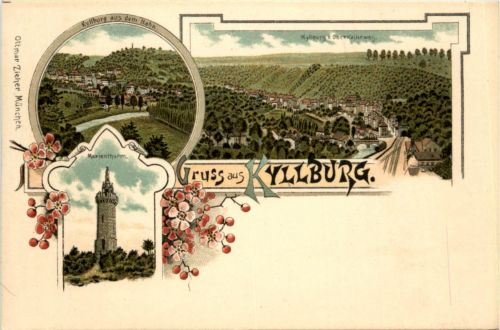 Gruss aus Kyllburg - Litho