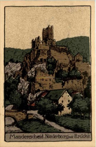 Manderscheid - Niederburg mit Brücke