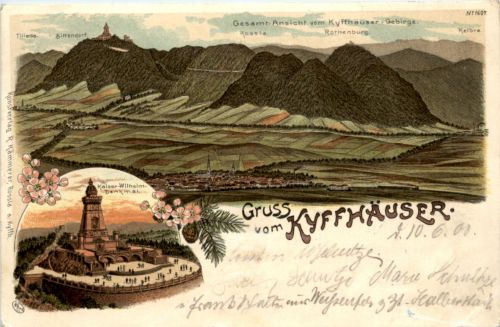 Gruss vom Kyffhäuser - Litho