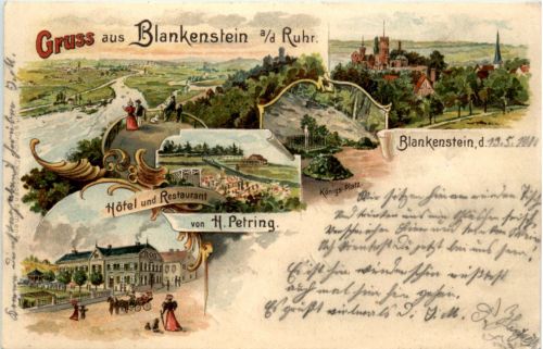 Gruss aus Blankenstein - Litho