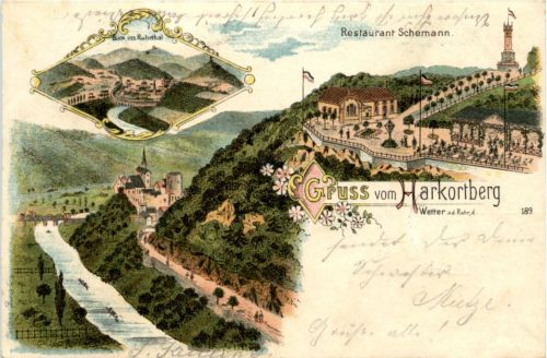 Gruss vom Hartkortberg Wetter - Litho