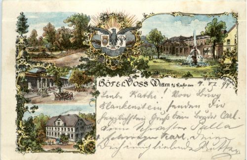 Gruss aus Witten Hotel Voss - Litho