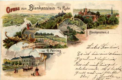 Gruss aus blankenstein - Litho