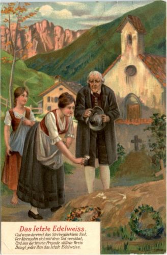 Das letzte Edelweis - Prägekarte