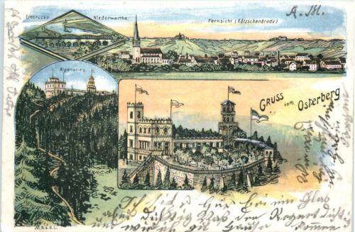 Gruss vom Osterberg - Körzschenbroda - Litho