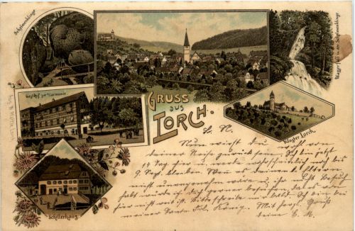 Gruss aus Lorch - Litho
