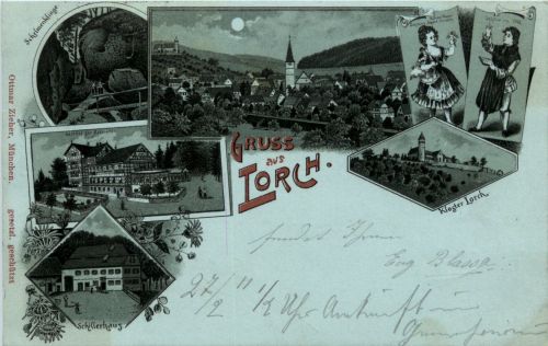 Gruss aus Lorch - Litho