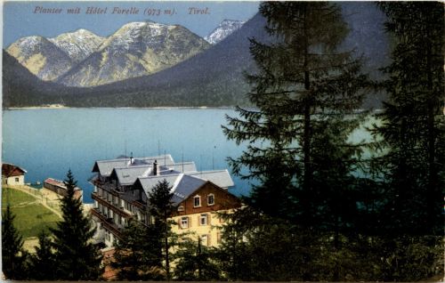 Plansee mit Hotel Forelle
