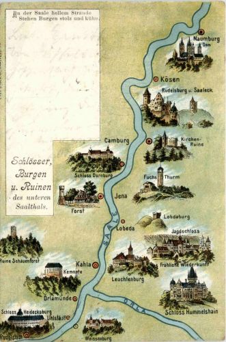 Saalethal - Jena Kösen Kahla - Litho