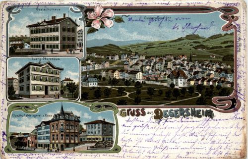 Gruss aus Degersheim - Litho