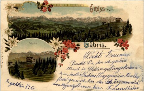 Gruss vom Gäbris - Litho