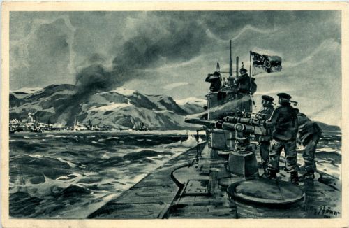 Offizielle Postkarte - U Boot Tag 1917