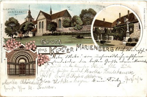 Gruss aus Kloster Marienberg - Helmstedt - Litho