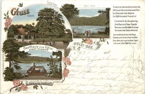 Gruss vom Gasthaus zum Uglei - Litho