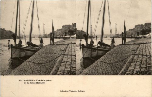 Nantes - Vue de la greve - Stereokarte