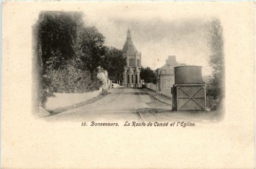 Bonsecours - La Route de Conde et l Eglise