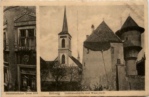 Bitburg - Liebfrauenkirche und Wasserturm