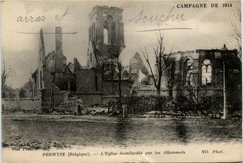 Perwyse - L Eglise bombardee