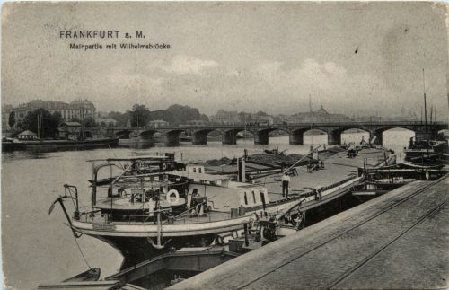 Frankfurt - Mainpartie mit Wilhelmsbrücke