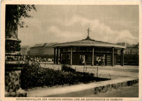 Hamburg, Verkehrspavillon der Hamburg-Amerika Linie am Jungfernstieg