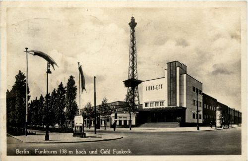 Berlin-Charlottenburg - Funkturm und Cafe Funkeck