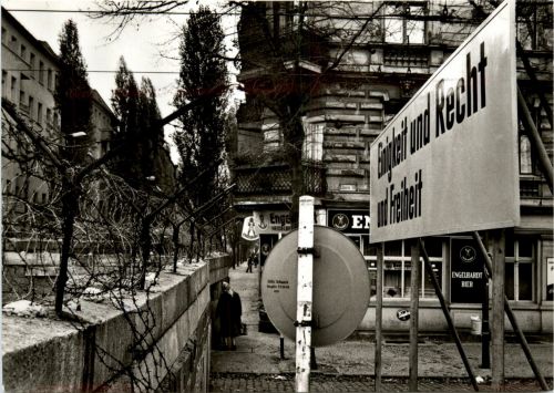 Sektorengrenze in Berlin Neukölln