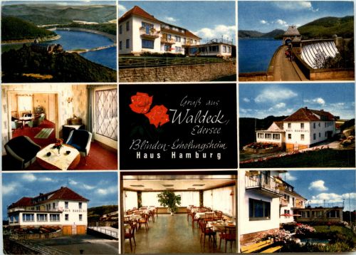 Gruss aus Waldeck Edersee - Blinden Erholungsheim Haus Hamburg