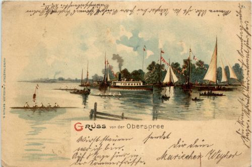 Gruss von der Oberspree - Litho