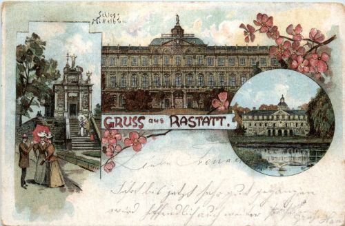 Gruss aus Rastatt - Litho